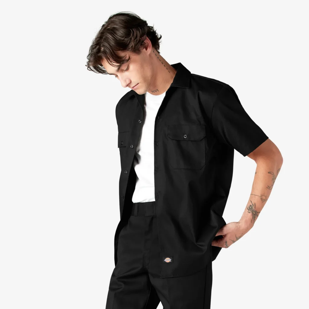 DICKIES WORK SHIRT WOVENS BLK